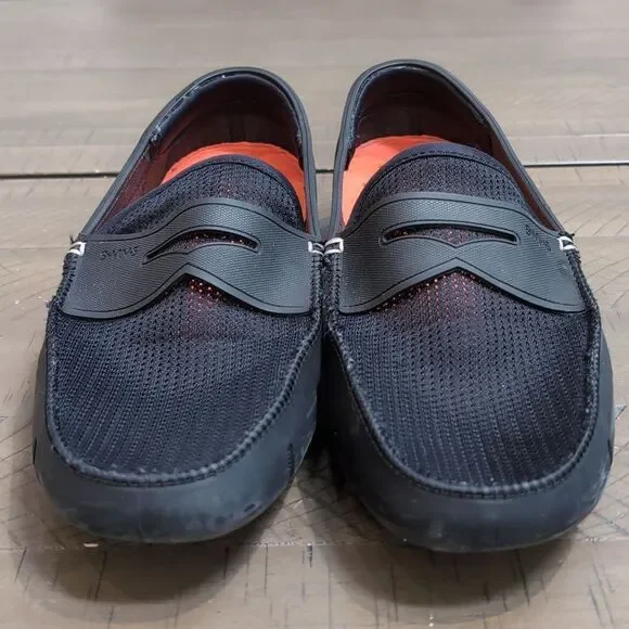 Swims Black Mens Rubber Mesh Boat Loafer Water Beach Pool Shoes Size 11 - Picture 5 of 10